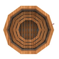 Банный чан 10 граней с обшивкой и лестницей