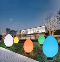 Светильник Яйцо 87х140 солнечная батарея, RGB